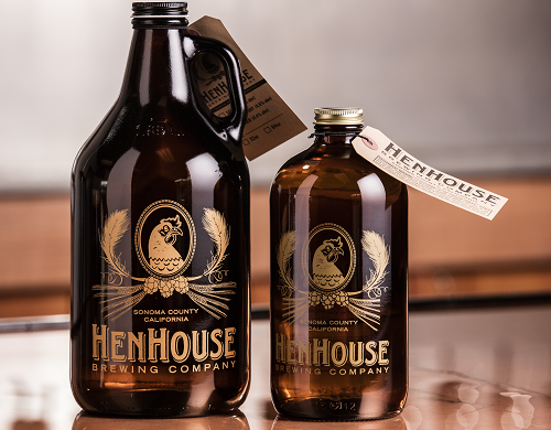 Custom Printed Hang Tags for Beer Growlers at HenHouse Brewing Company by St. Louis Tag