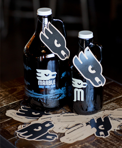 Custom Printed Hang Tags for Beer Growlers at Marble Brewery by St. Louis Tag