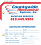 Custom 4 Color Hang Tag - Countywide Mechanical Systems Inc.