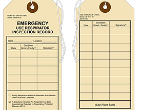Emergency Use Respirator Inspection Record – U.S. Publishing Office