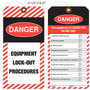 Danger/Lockout Hang Tag With Procedure