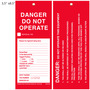 Danger Do Not Operate This Equipment Tag