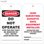 Danger Do Not Operate Leak Detection Tag With Reinforced Eyelet