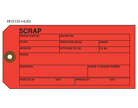 Red Inspection Scrap Tag