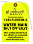 Water Shut Off Tag - Plumbwell Services