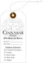Custom Printed Growler Hang Tag - Cinnabar Winery