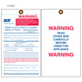 Perforated Rectangle Warning Tag for Gas Equipment