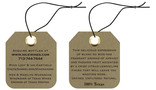 Square Description Hang Tag with Clipped & Rounded Corners & Knotted String for Nice Wines
