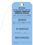 Blue Vinyl Service Status Hang Tag with Clipped Corners