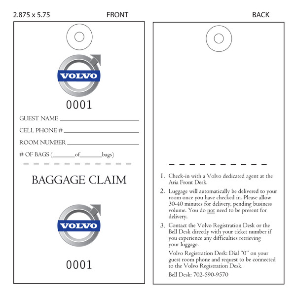 Casino luggage tags