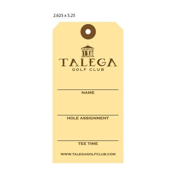Custom Printed Golf Bag Hang Tags St. Louis Tag