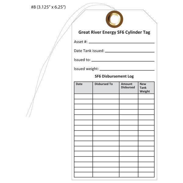 Custom Gas Cylinder, Empty / InUse / Full Tags St. Louis Tag