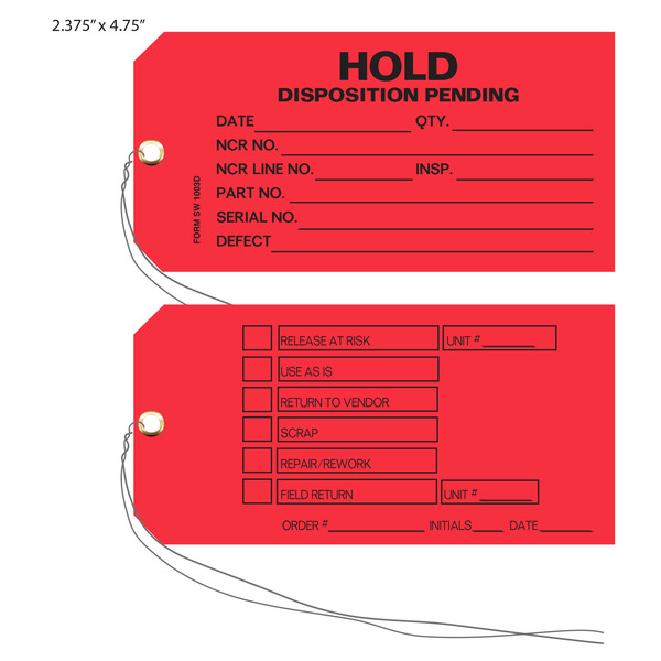 Custom Printed Hanging Hold Tags St. Louis Tag