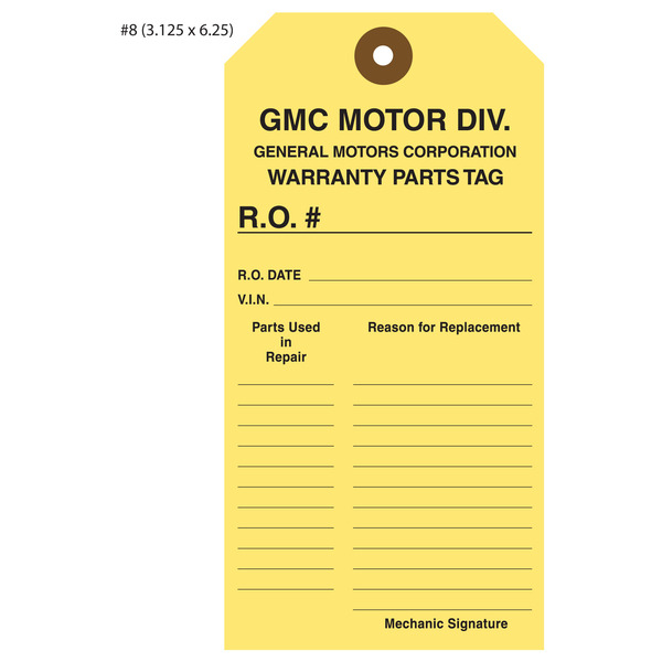 Warranty Tags Custom Printed Hang Tags St. Louis Tag