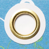 3/8 in. Patch Reinforced Hang Tag Hole with Metal Eyelet