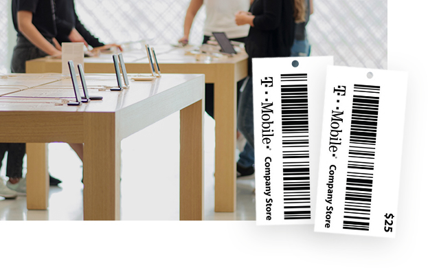 T Mobile variable barcode tags