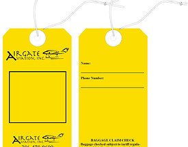 Custom Airline Hang Tag - Airgate