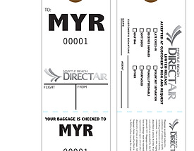 Custom Airline Hang Tag - MYR