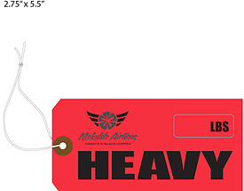 Custom Airline Hang Tag - Mokelulu Heavy Baggage Tag