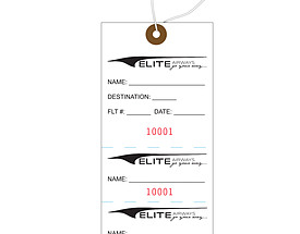 Custom Airline Hang Tag - Elite Airways