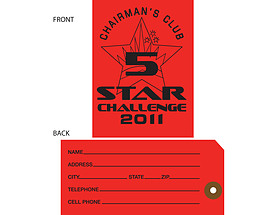 Custom Baggage Hang Tag - 5 Star Challenge