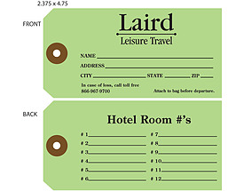 Custom Baggage Hang Tag - Laird Leisure Travel