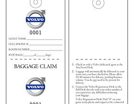 Custom Baggage Hang Tag - VOLVO