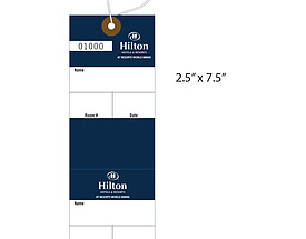 Custom Hotel Baggage Hang Tag - Hilton World