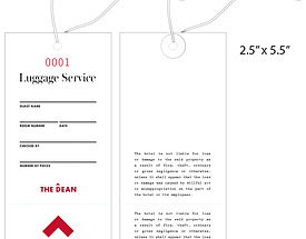 Custom Hotel Luggage Hang Tag - The Dean