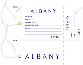 Custom Hotel Luggage Hang Tag - Albany