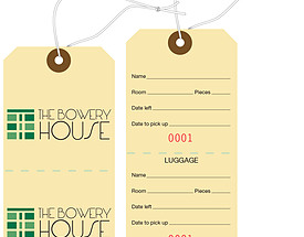 Custom Hotel Baggage Hang Tag - The Bowery