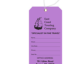 Custom Baggage Hang Tag - East Coast Touring