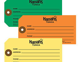 Custom Casino Hang Tag - Harrah's Tunica