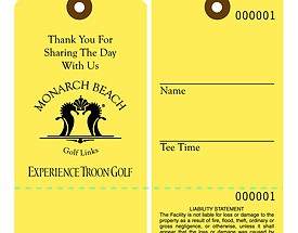 Custom Golf Bag Hang Tag - Monarch Beach