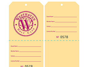 Custom Golf Bag Hang Tag - Westhaven Golf Club