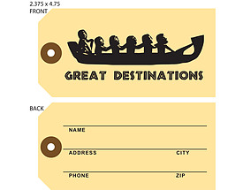 Custom Travel Hang Tag - Great Destinations