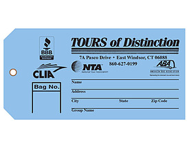 Custom Travel Hang Tag - Tours of Distinction