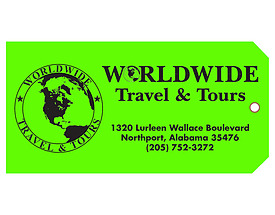 Custom Travel Hang Tag - Worldwide Travel & Tours