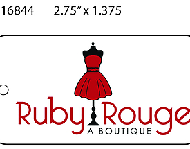 Custom 4 Color Boutique Hang Tag - Ruby Rouge