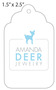 Custom 4 Color Hang Tag - Amanda Deer Jewelry