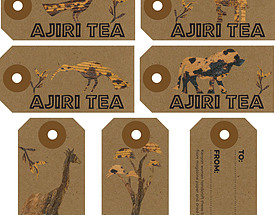 Custom 4 Color Hang Tag - Ajiri Tea Company