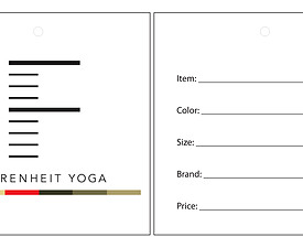 Custom 4 Color Hang Tag - Fahrenheit Yoga Studio