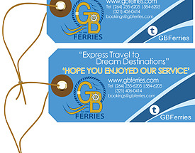 Custom 4 Color Hang Tag - GB Ferries