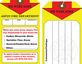 Custom 4 Color Hang Tag - Aspen Fire Protection District