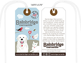 Custom 4 Color Hang Tag - Bainbridge Mercantile