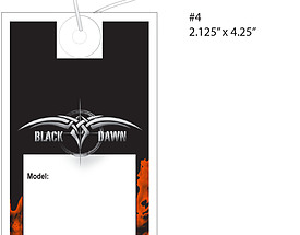 Custom 4 Color Hang Tag - Black Dawn