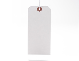 Standard Color - White Hang Tag from St. Louis Tag