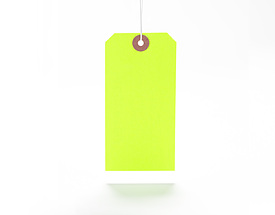 Green Fluorescent Hang Tag from St. Louis Tag