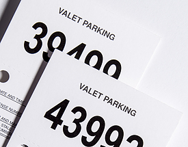 Valet Hang Tags with Consecutive Numbering