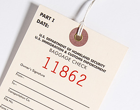 Hang Tag with Consecutive Numbering - Baggage Tag